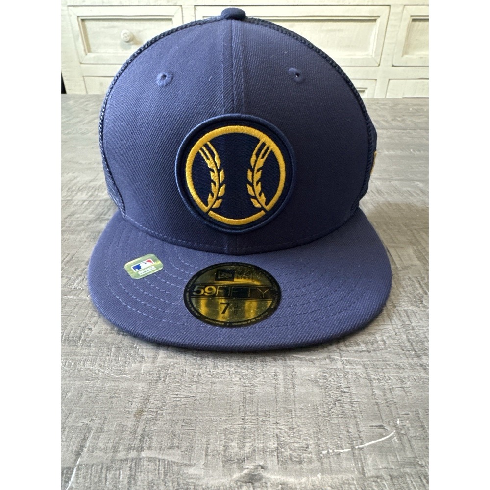 New Milwaukee Brewers‎ Hat New Era 59FIFTY 7 5/8 Authentic On-Field Fitted Cap